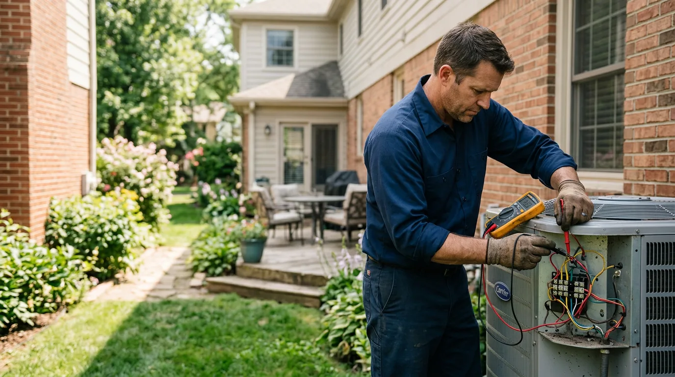 HVAC technician working near Springville, UT